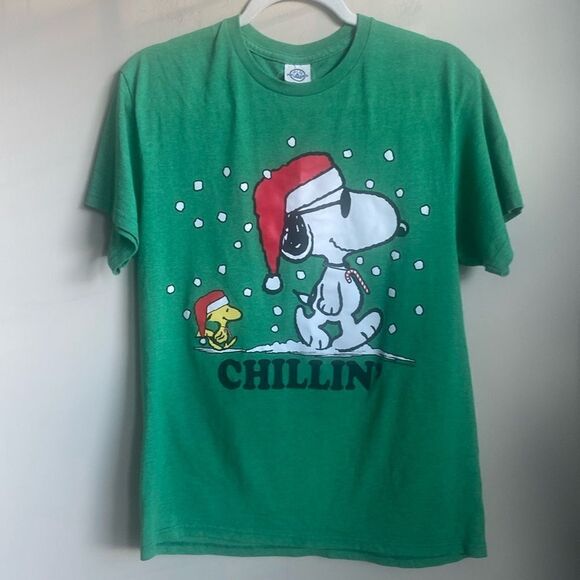 Delta Pro Weight VTG Snoopy Graphic Christmas T-Shirt  M - Picture 2 of 5